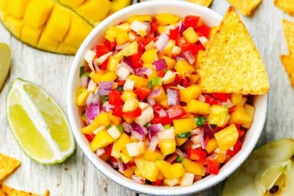 mango cilantro bell pepper onion lime