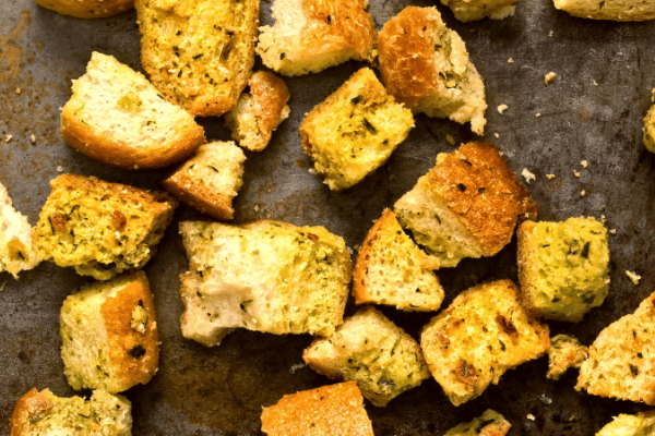 homemade croutons