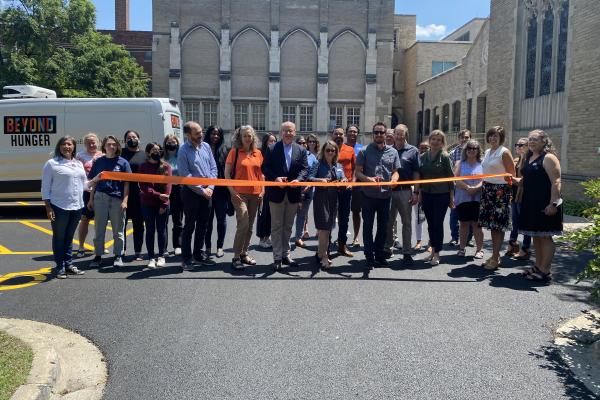 Beyond Hunger Parking Lot Ribbon Cutting