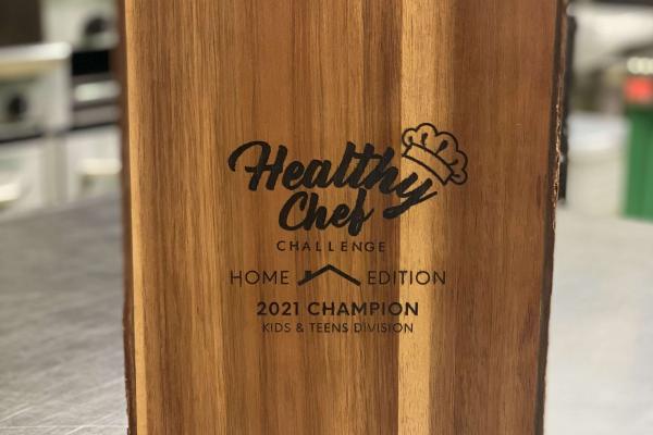 Healthy Chef Challenge Home Edition Kids and Teens Winning Cutting Board