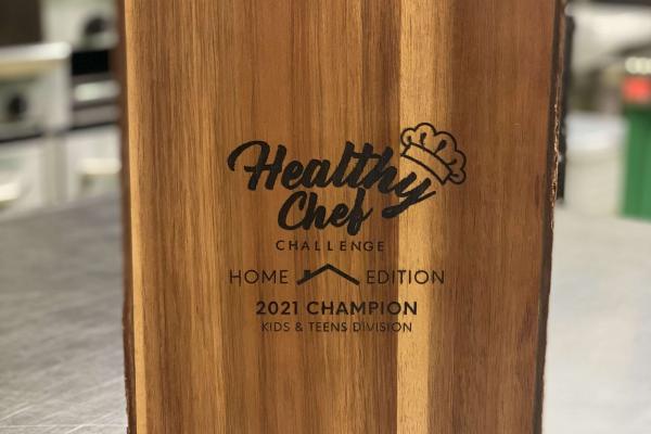 Healthy Chef Challenge Home Edition Kids and Teens Winning Cutting Board