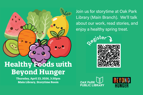 Library Image for story time with QR registration code