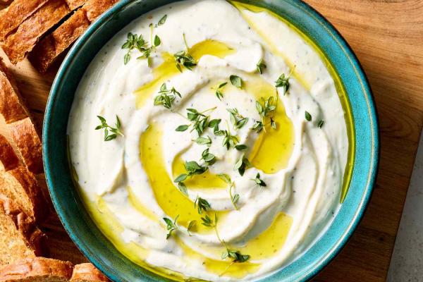 lemon thyme oil shallots ricotta