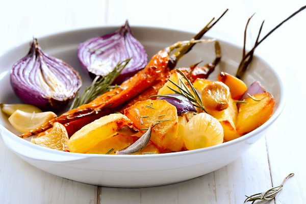 Roasted Vegetables onion carrot parsnip