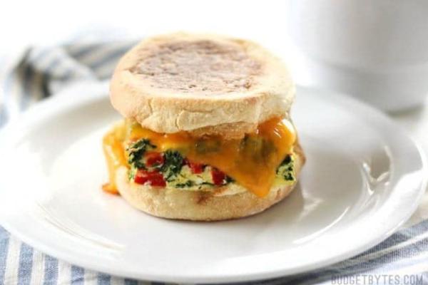 Egg sandwich on English muffin
