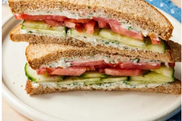 Cucumber Tomato Sandwich