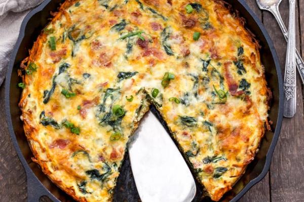 Turkey Bacon and Spinach Quiche