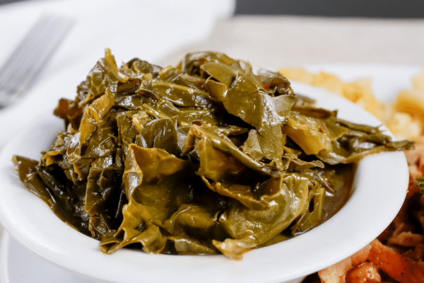 simmered collard greens