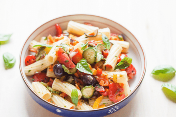 pasta with veggies