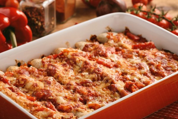 Black bean and sweet potato and tortilla casserole